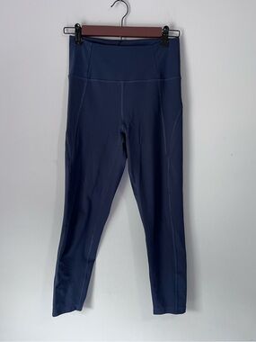Girlfriend Collective Womens Small Navy Blue Leggings High Rise Compressive Yoga